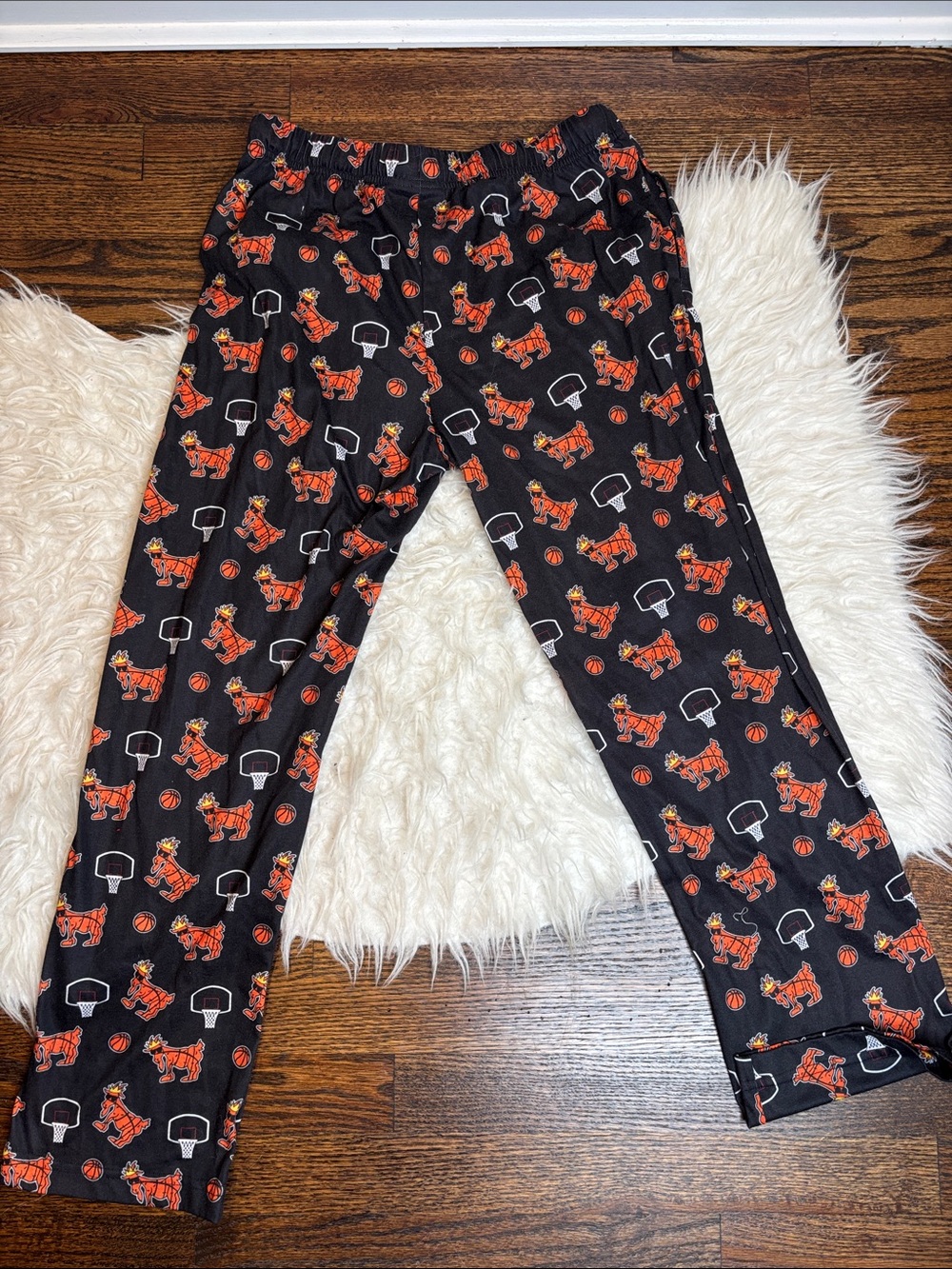 GOAT Youth XL Pajama Pants Basketball Goat Print Lounge Sleepwear Boys EUC - Picture 13 of 15
